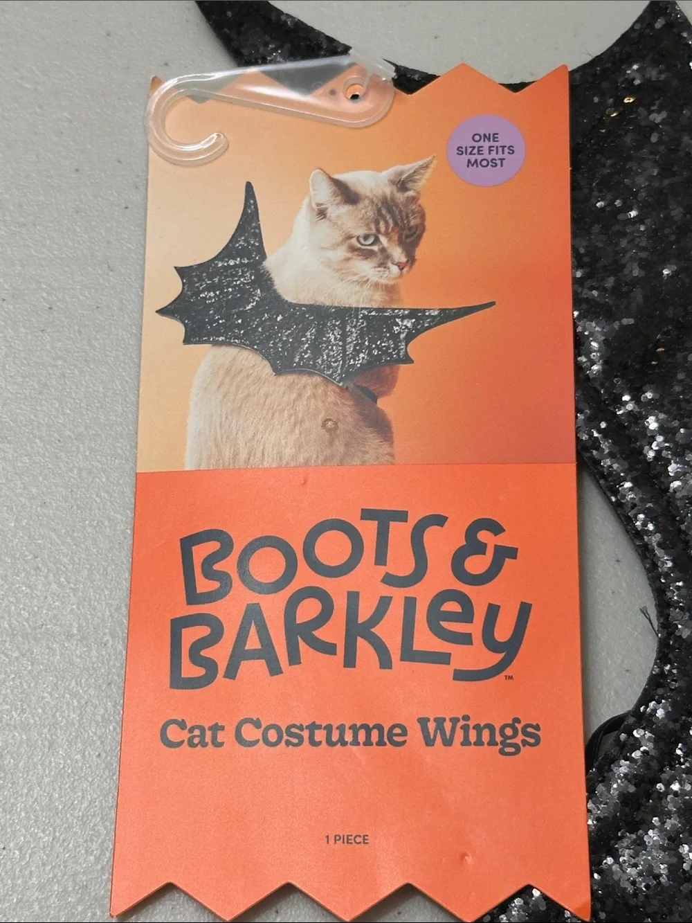 Boots & Barkley Black Glitter Cat Bat Wings
